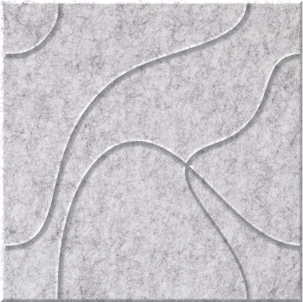 Nickel 9mm Engraved Topo felt sample with flowing topographic line grooves