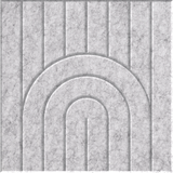 Nickel 9mm Engraved Zen felt sample with nested arch grooves