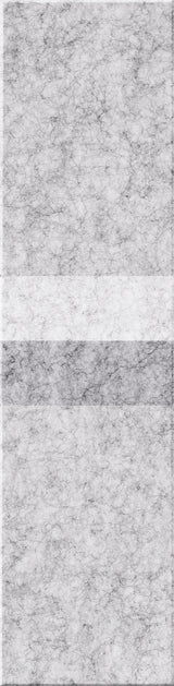 White and gray marble-textured tiles with dark veining arranged vertically.