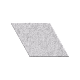 A single light gray felt or fabric swatch shown as a parallelogram on a plain white background.