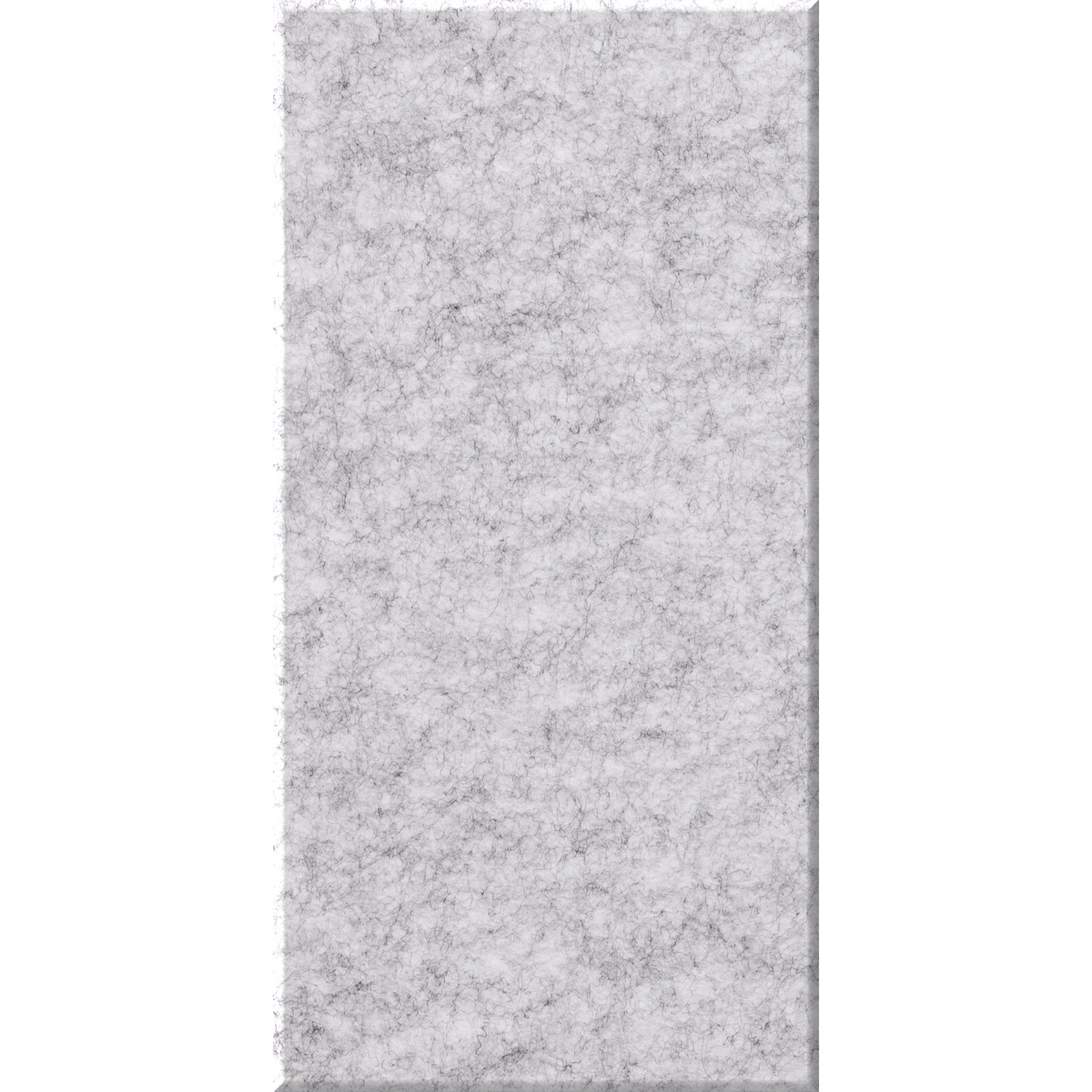 A rectangular light gray felt or fabric swatch with a textured, fibrous surface, shown vertically against a white background.