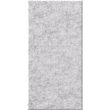 A rectangular light gray felt or fabric swatch with a textured, fibrous surface, shown vertically against a white background.