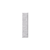 A single vertical rectangular strip of light gray felt or textured fabric shown on a plain white background.
