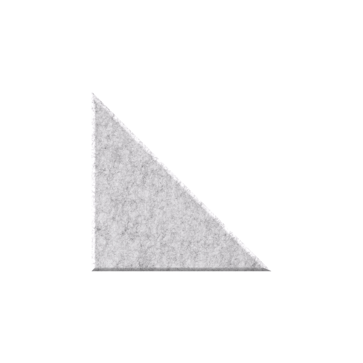 A light gray textured triangular patch or swatch on a plain white background.
