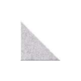 A light gray textured triangular patch or swatch on a plain white background.