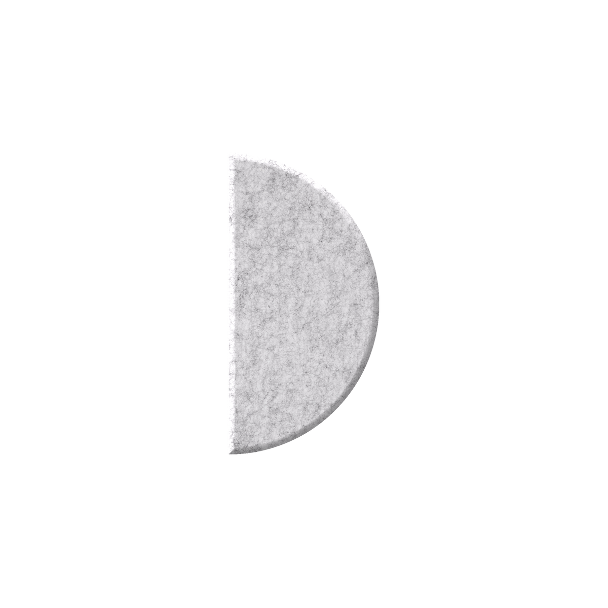 Light Gray semicircle with a white background.