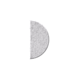 Light Gray semicircle with a white background.