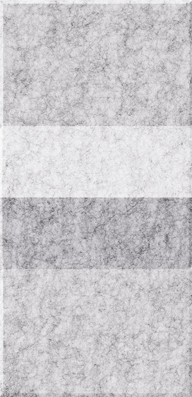 Four rectangular tiles with speckled gray and white granite texture in alternating light and dark shades.