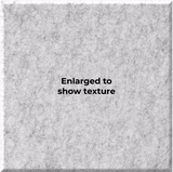A square gray textured surface with the centered text 'Enlarged to show texture' on a light gray background.