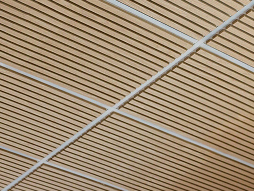 Brown tiles with a geometric pattern