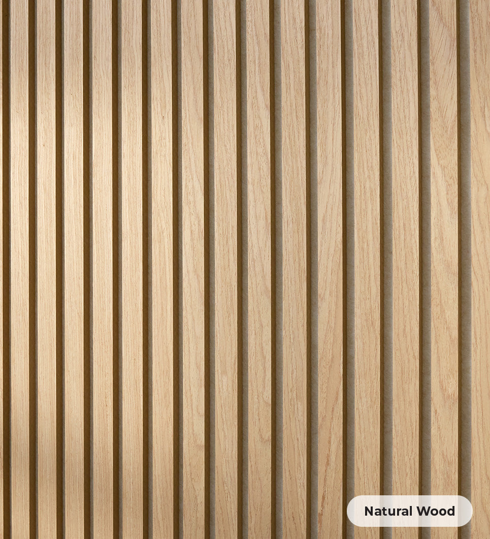 Wood Slats in Oak Latte on a wall