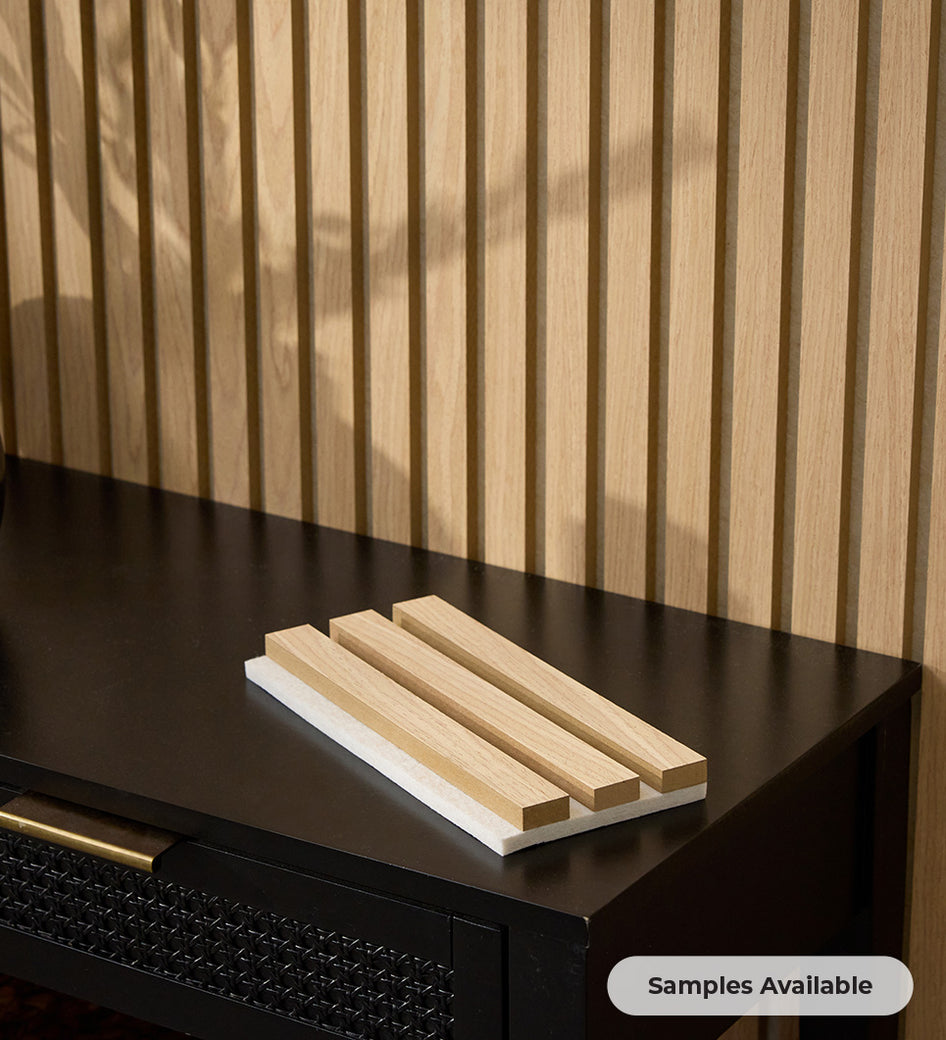 Two-Pack Oak/Latte Wood Slat Wall