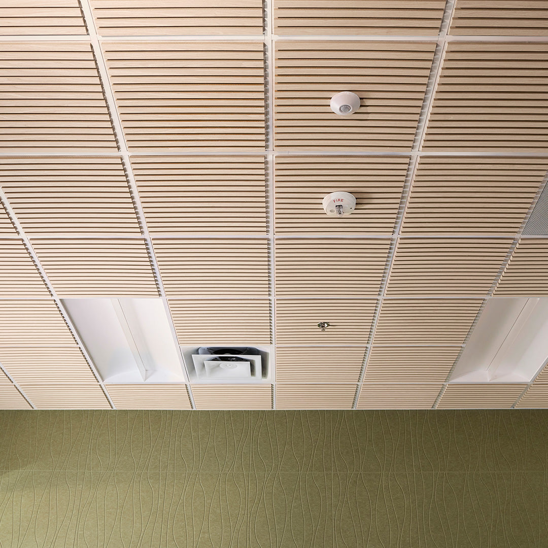2' x 2' Wood Slat Ceiling Tile