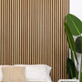 Two-Pack Oak Wood Slat Wall