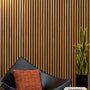 Two-Pack Oak Wood Slat Wall