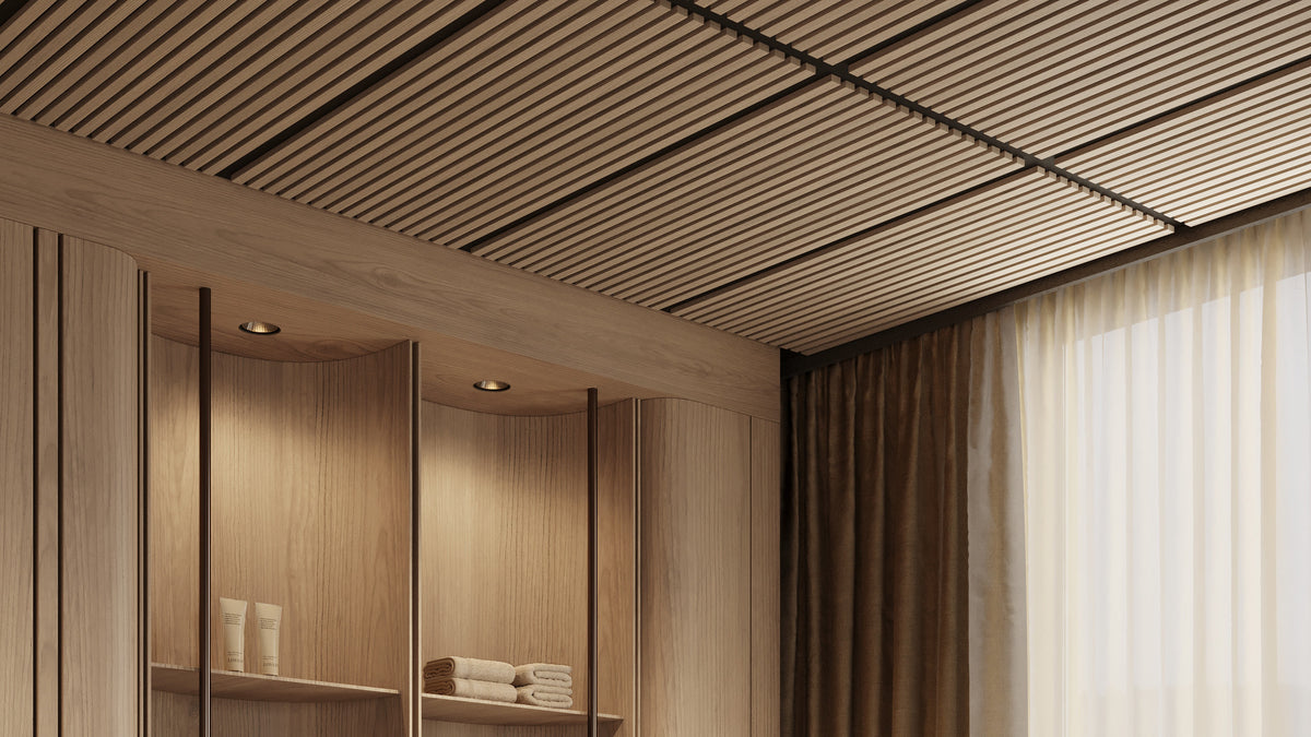 2' x 4' Wood Slat Ceiling Tile