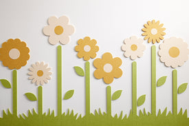 8-Piece Ochre Blossoms with Stems