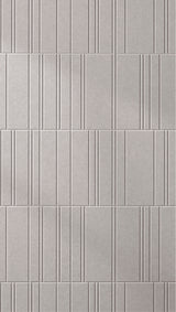 Light gray felt sheet with offset vertical line engravings creating a textured tile pattern.
