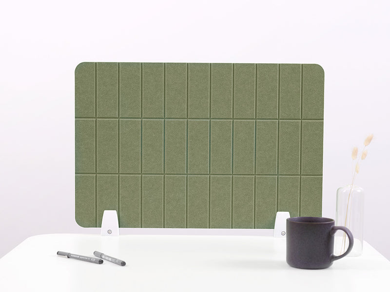 Olive Grid Small Desk Divider