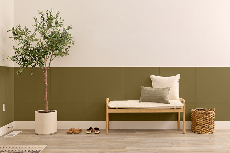 Olive Wainscoting in Entryway