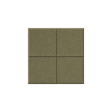 A square four-panel acoustic wall panel in a muted olive green color, shown against a plain white background.
