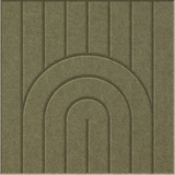 Olive 9mm Engraved Zen felt sample with nested arch grooves