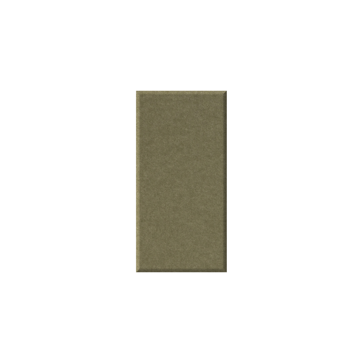 A rectangular fabric swatch in a muted olive green color, centered on a plain white background.