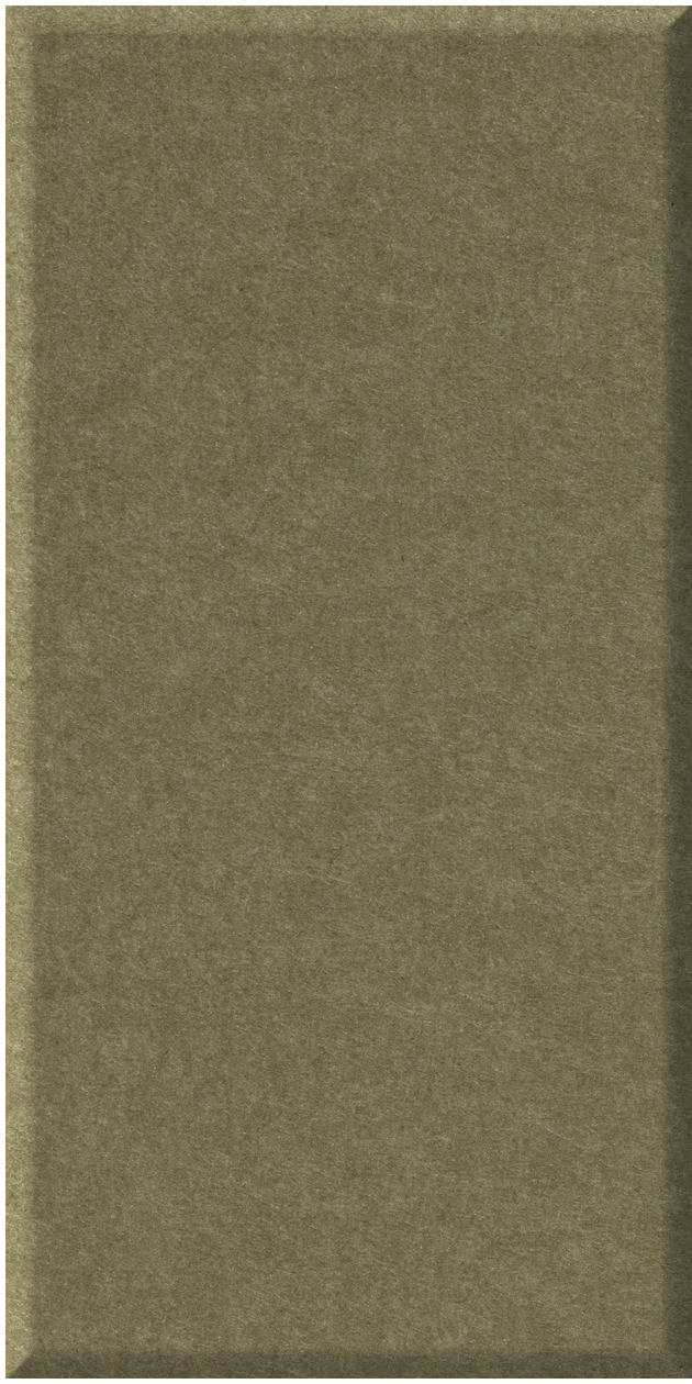 Rectangular tile with matte olive-green surface and subtle textured finish.