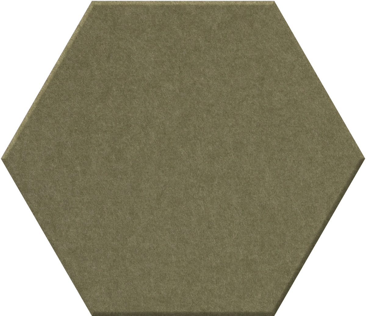 Olive-green hexagonal tile with matte textured finish.