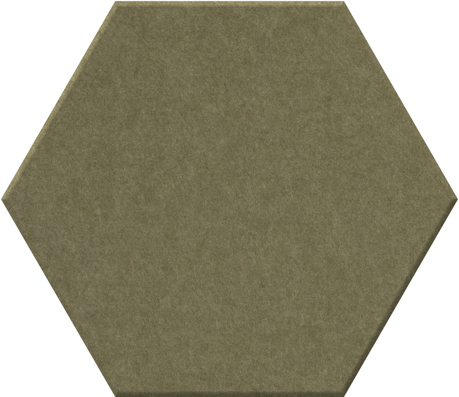 Olive-green hexagonal tile with matte textured finish.