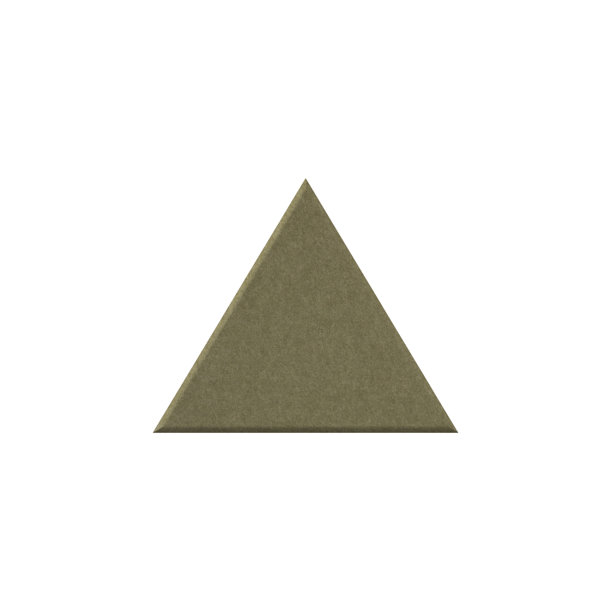 A single flat triangular color sample centered on a plain white background.