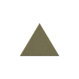 A single flat triangular color sample centered on a plain white background.