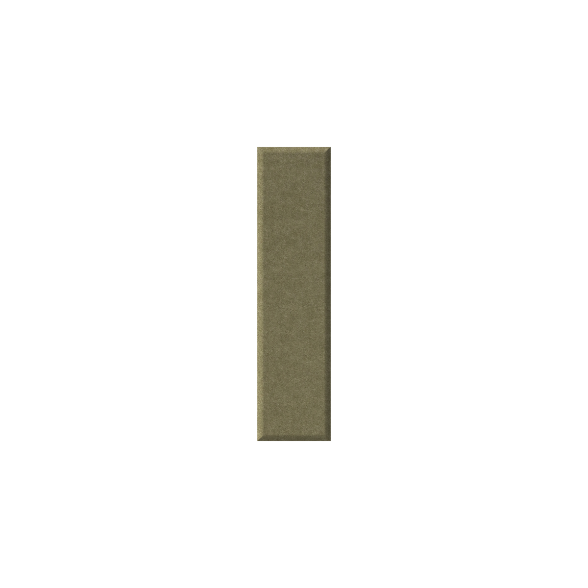 A single rectangular olive green textured tile or swatch centered on a plain white background.