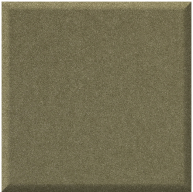 Olive-green square tile with matte finish and subtle beveled edges.
