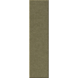 A vertical rectangular swatch of textured fabric or material in a muted olive green color, centered on a plain white background.