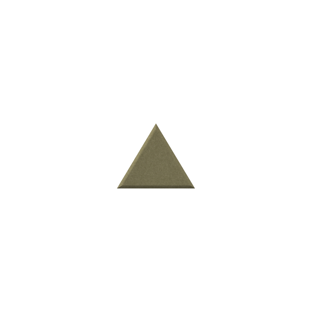 Olive triangle on a white background