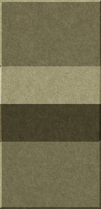 Four rectangular tiles in varying shades of green and beige with textured surfaces arranged vertically.
