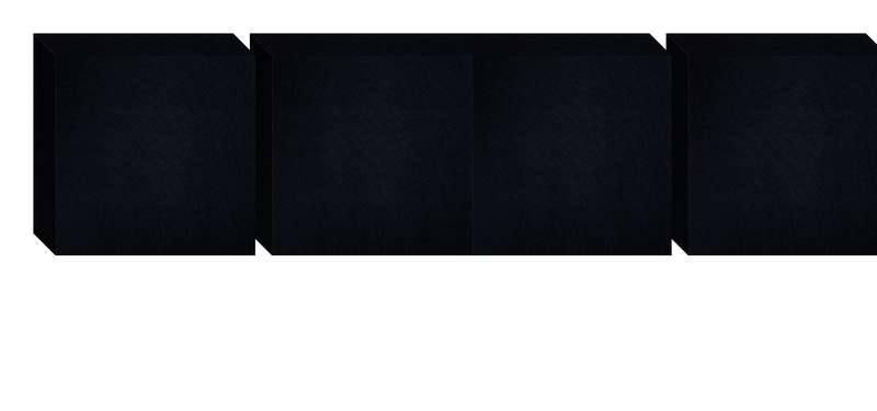 I can see the image contains black geometric shapes with beveled edges on a white background, but the product itself is not c