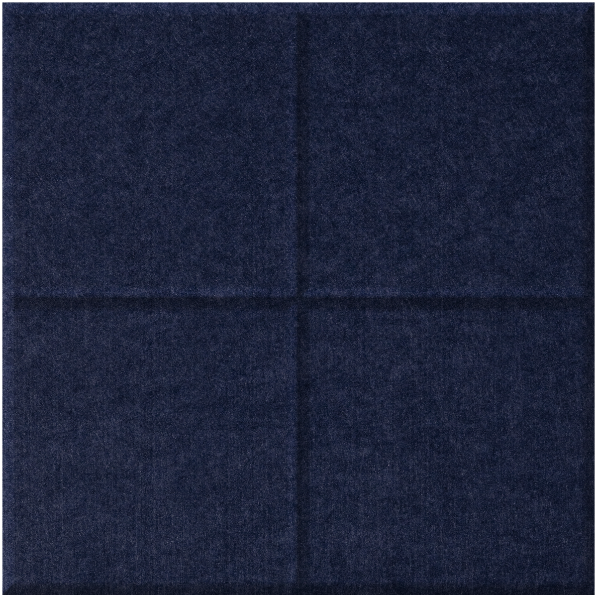 Dark blue tile divided into four equal squares with raised grid lines separating each section.