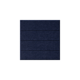 A square navy blue textured fabric swatch with horizontal pleats, centered on a plain white background.