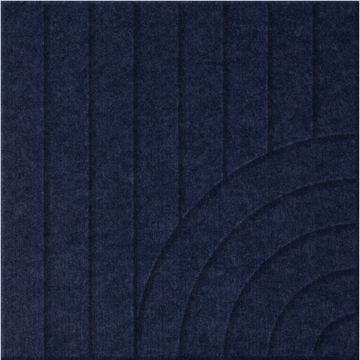 Oxford 9mm Engraved Tangent felt sample with concentric quarter circle grooves