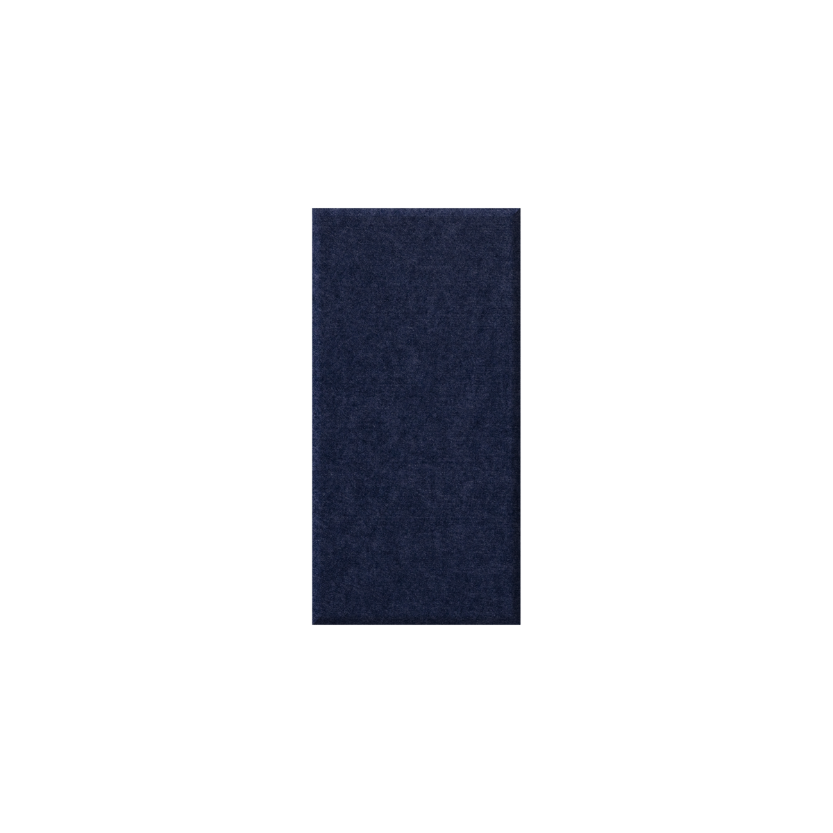 A vertical rectangular fabric swatch in a dark navy blue color, centered on a plain white background.