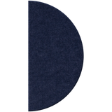 A dark navy blue semi-circular rug or mat shown against a plain white background.