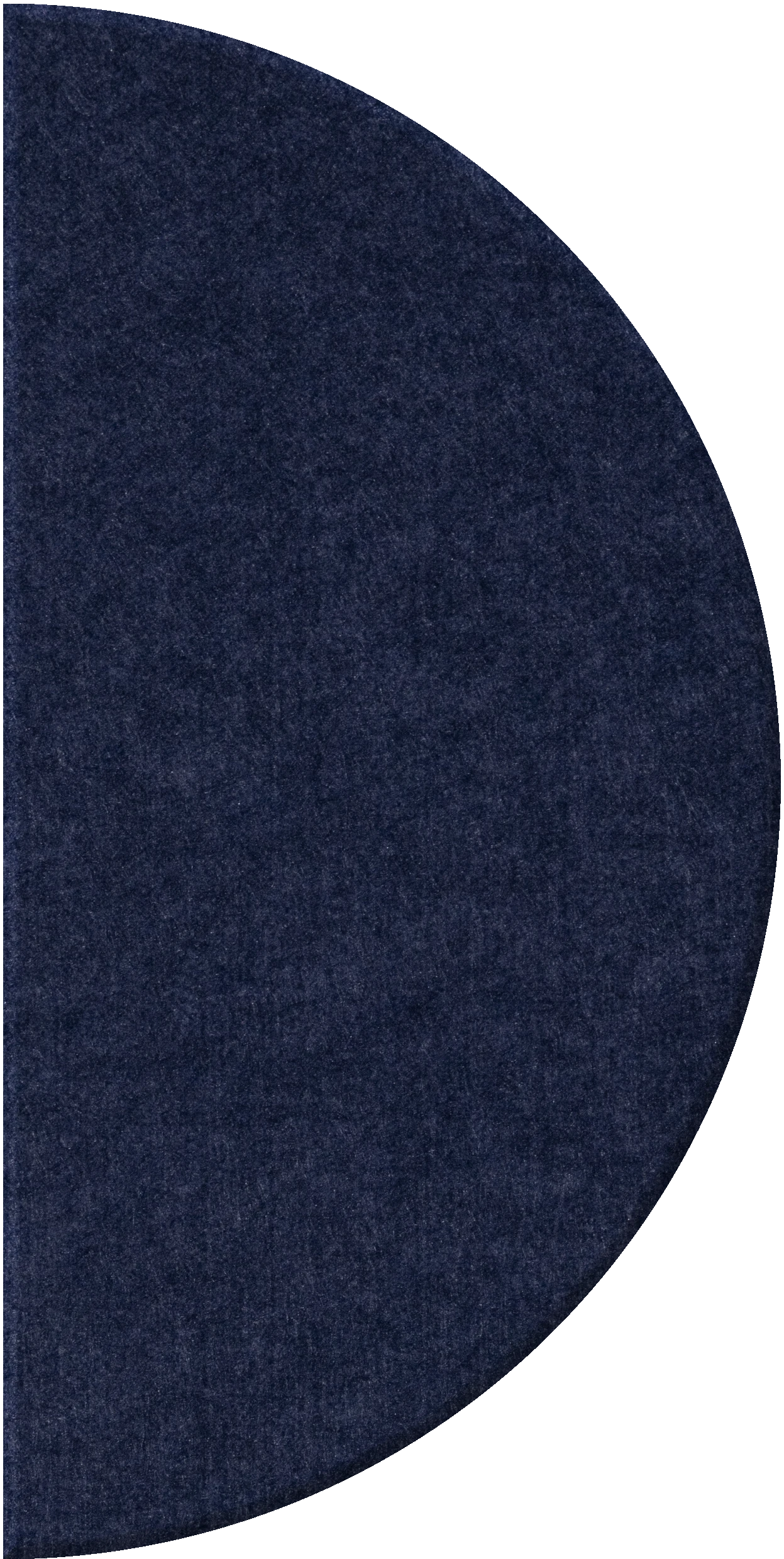 Dark blue half-circle tile with textured speckled surface.