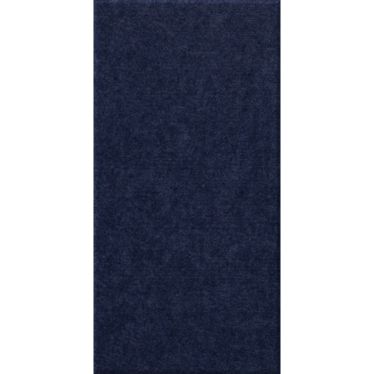 A dark navy blue textured fabric or carpet swatch shown vertically against a white background.