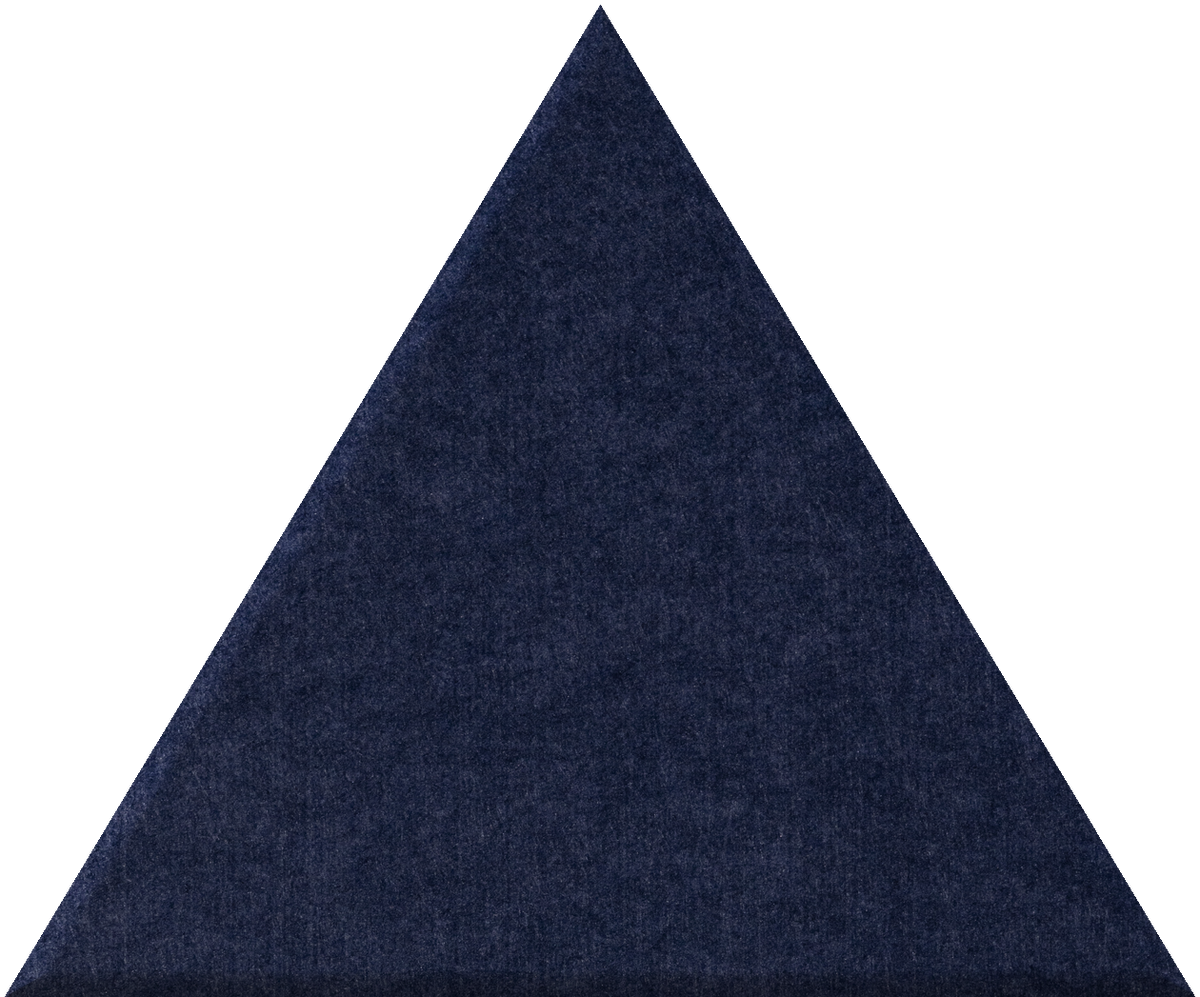Dark navy blue triangle tile with textured surface.