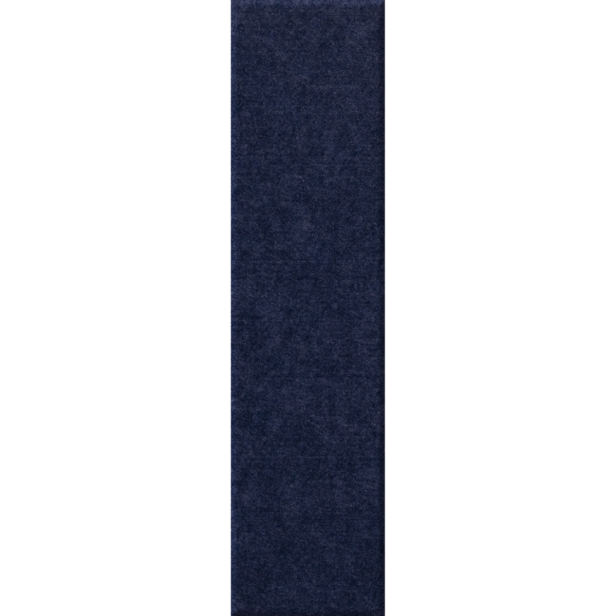A long, narrow vertical rectangular panel filled with a dark navy blue textured surface, centered on a plain white background.