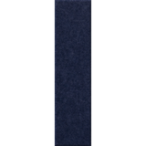 A long, narrow vertical rectangular panel filled with a dark navy blue textured surface, centered on a plain white background.