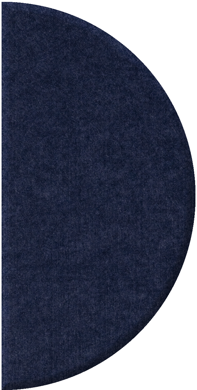 Dark blue half-circle tile with textured matte surface.