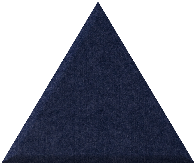 Dark navy blue triangle tile with textured surface.